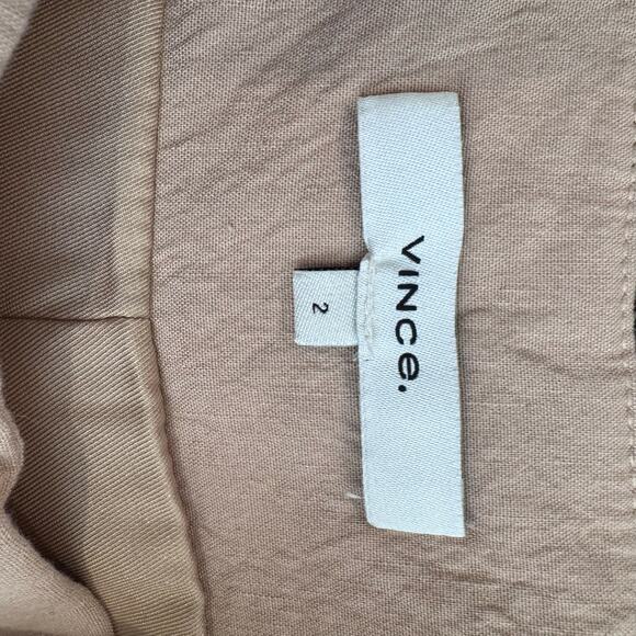 Vince Pleated A Line Flowy Linen Shorts - Picture 2 of 6